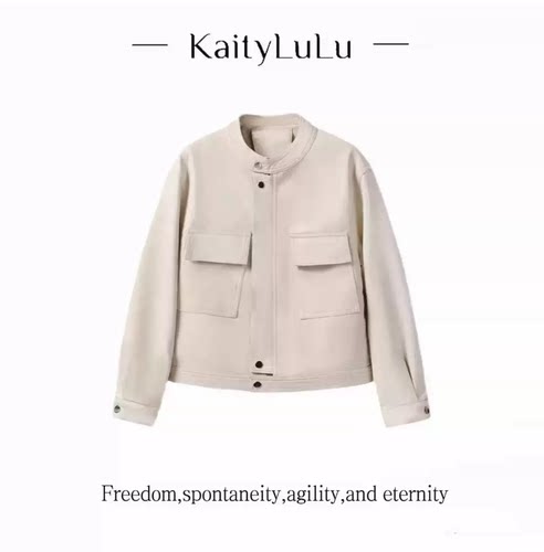 KaityLuLu【小意自知】 个性百搭皮外套KT903C129