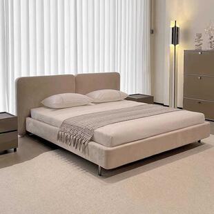 Tatlin塔特林床磨砂绒布艺设计师主卧室1.8米双人床植绒面料