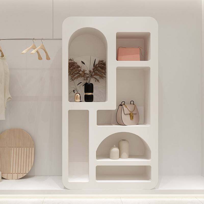 创意艺术拱形书架钢琴烤漆展示柜现代简约中岛柜个性落地书柜组装