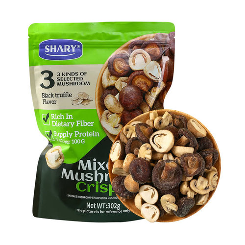 山姆SHARY组合菌菇脆蘑菇香菇脆双孢草菇干零食臻味3重菇脆正品