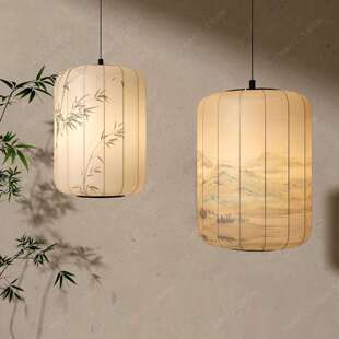 宋式美学吊灯布艺禅意风格民宿艺术装饰灯笼茶室灯氛围感灯具