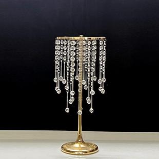 新款婚庆道具金色水晶路引跨境婚礼美陈宴会厅布置创意花艺装饰品