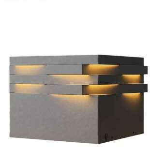 柱头灯太阳能柱子灯庭院别墅围墙灯户外门庭门头灯门墩灯现代简约