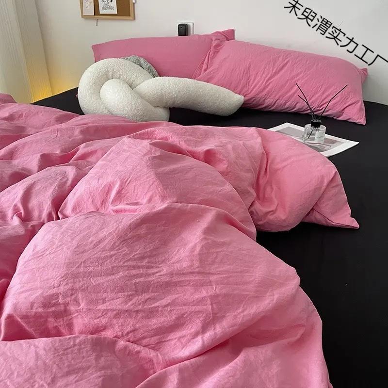 公主风床上用品床单四件套水洗棉单双人被套被罩三件套枕套二件套