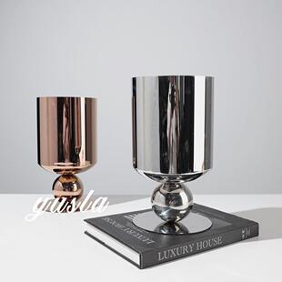 简约现代客厅茶几插干花瓶花器餐厅柜样板间酒店别墅摆件软装饰品