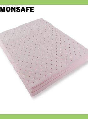 LEMONSAFE化学品吸附棉轻量级万用吸附棉片粉红色化学吸液棉片