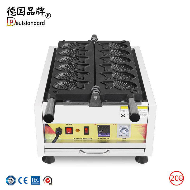 鲷鱼烧机夹馅红豆饼鱼型烧华夫饼芋泥紫薯鲷鱼烘烤华夫炉鲷鱼烧