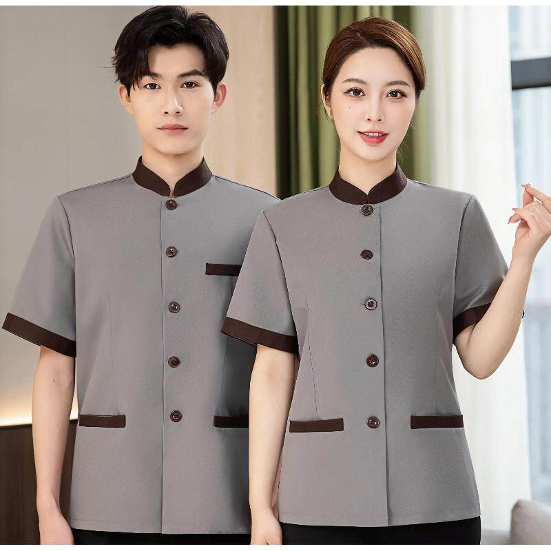 保洁员工作服短长袖春夏女酒店客房物业卫生清洁阿姨男制服套装