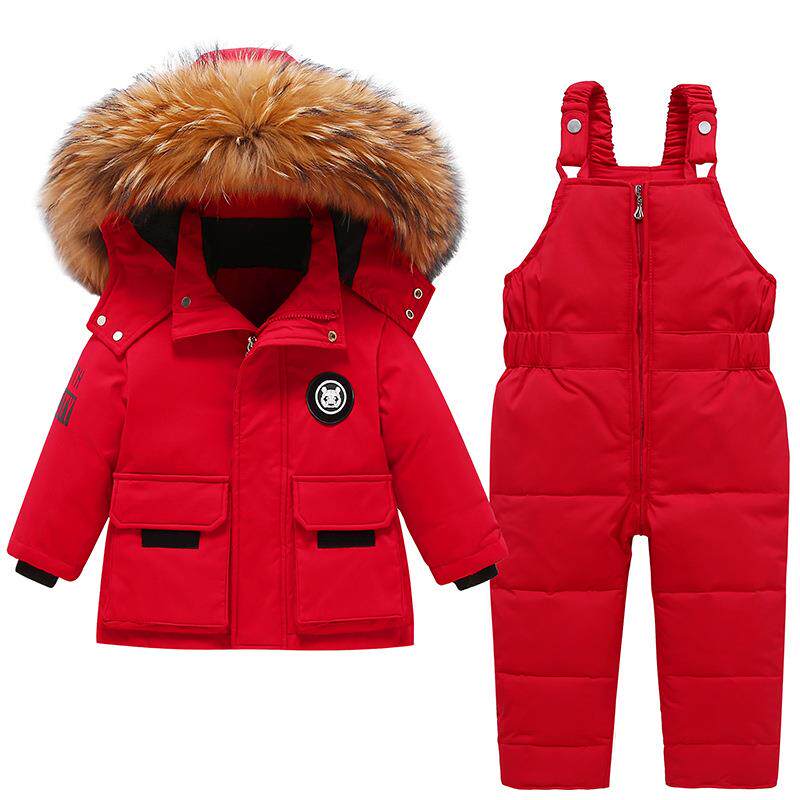 2026新款宝宝羽绒服男童套装小童婴儿1-5岁儿童洋气两件套
