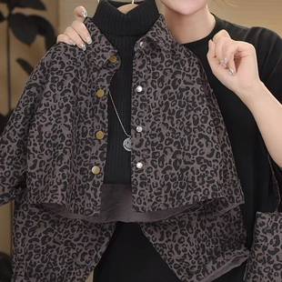 2026新款秋季儿童韩版复古潮流豹纹外套男童秋装上衣夹克秋凉