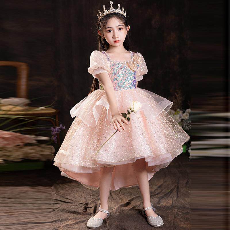 2026新款高级感女童礼服蓬蓬纱儿童十二岁女孩生日公主裙主持