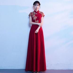 2026新款中式国风旗袍大合唱团演出服诗歌朗诵比赛古筝表演礼