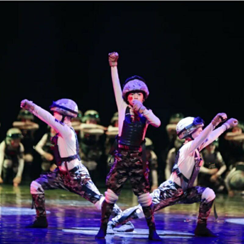 2026新款第十一届小荷风采铁甲铁甲表演服娃娃演出服儿童兵娃服装