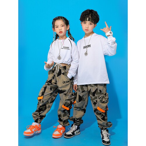 2026新款儿童街舞服春秋男童嘻哈演出服女童时尚走秀潮装爵士舞表
