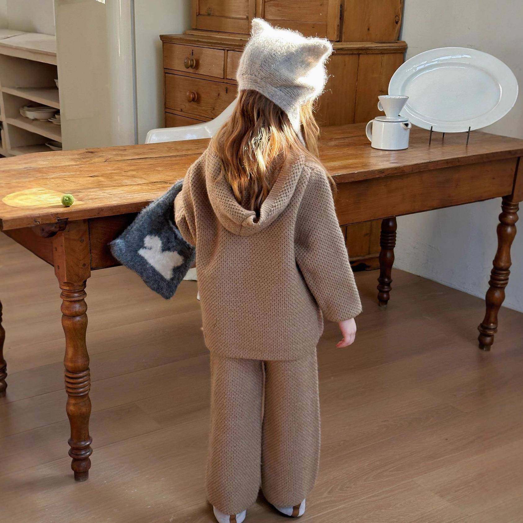 2026新款儿童毛衣套装秋冬童装女童针织连帽上衣宝宝加厚两件,童装/婴儿装/亲子装,儿童运动套装,淘宝优惠券,粉丝福利购,淘宝优惠卷