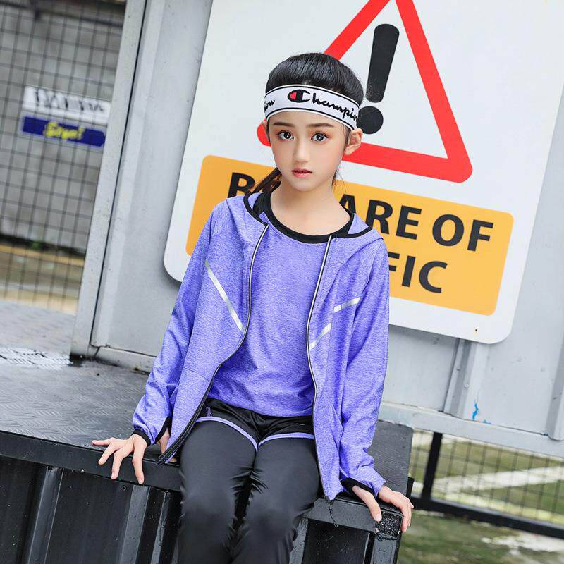 2026新款春季中大童童装女童户外套装儿童运动套装三件套一件