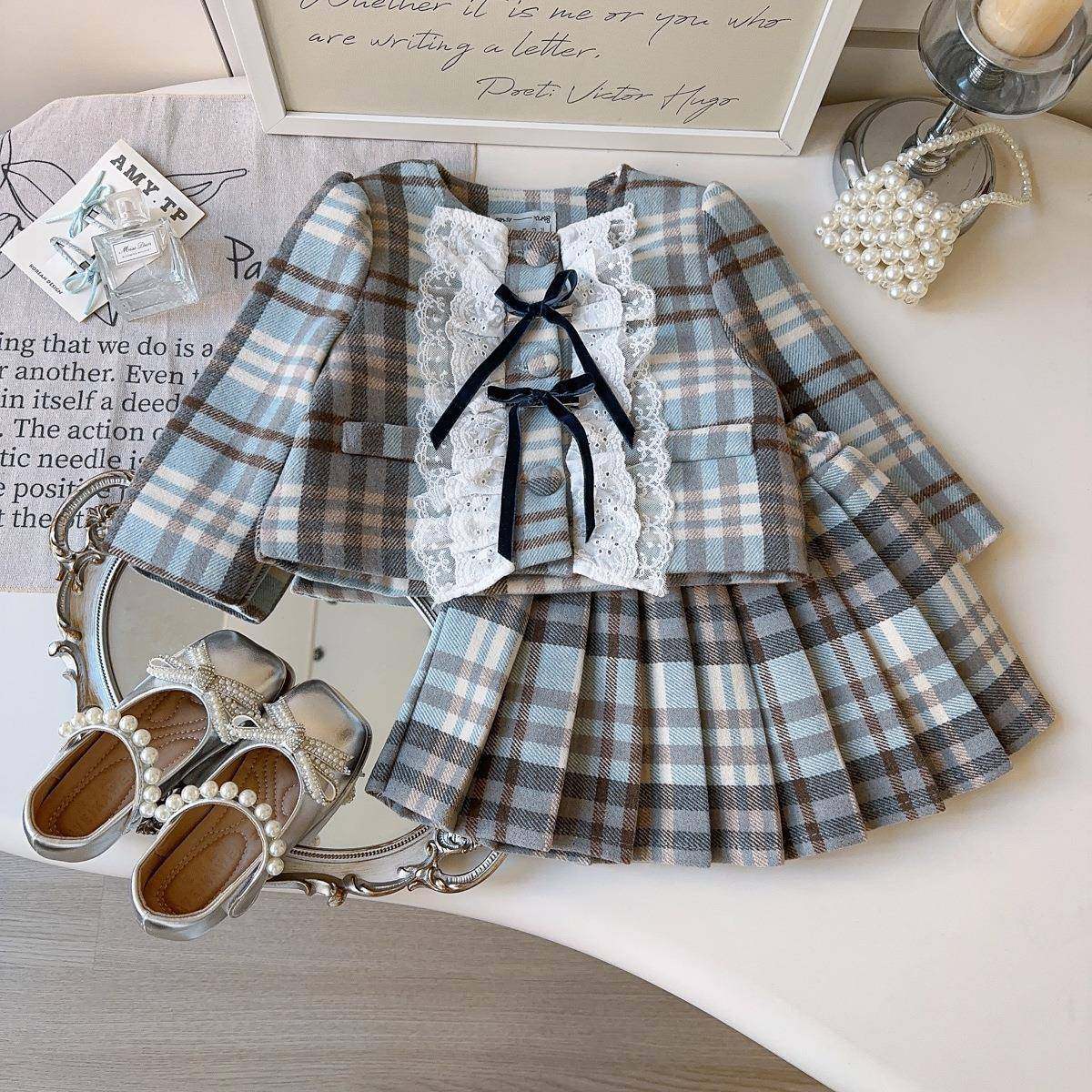 2026新款女童韩系套装冬季女宝宝洋气时尚外套百褶裙两件套A,童装/婴儿装/亲子装,儿童运动套装,淘宝优惠券,粉丝福利购,淘宝优惠卷