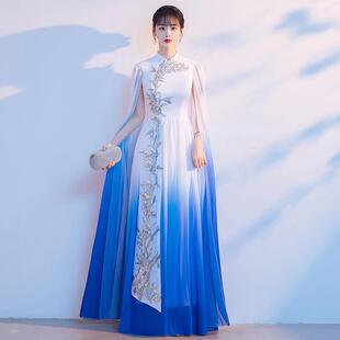 2026新款合唱演出服礼服成人琵琶二胡古筝演奏服装飘逸古典舞