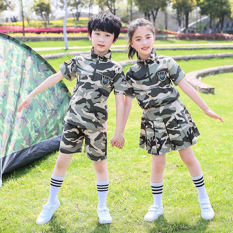 2026新款儿童夏季迷彩服套装幼儿园运动会演出服小学生军装夏令营