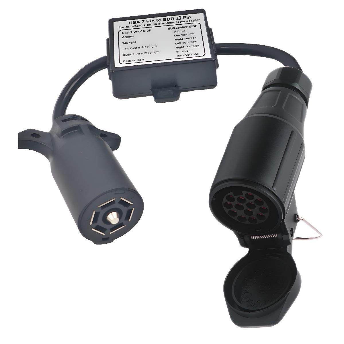 拖车连接器 美式7针转欧式13针分离刹车灯线路 尾灯线路分离器,五金/工具,其他电线电缆,淘宝优惠券,粉丝福利购,淘宝优惠卷