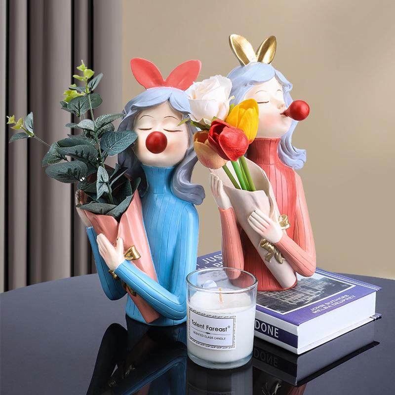 创意吹泡泡女孩摆件家居客厅电视柜少女心装饰品玄关收纳摆设轻奢,鲜花速递/花卉仿真/绿植园艺,割草机/草坪机,淘宝优惠券,粉丝福利购,淘宝优惠卷