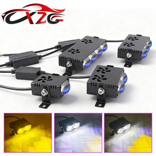 汽车LED前照灯超亮大功率中网灯汽车灯改装LED灯越野车铺路灯射灯