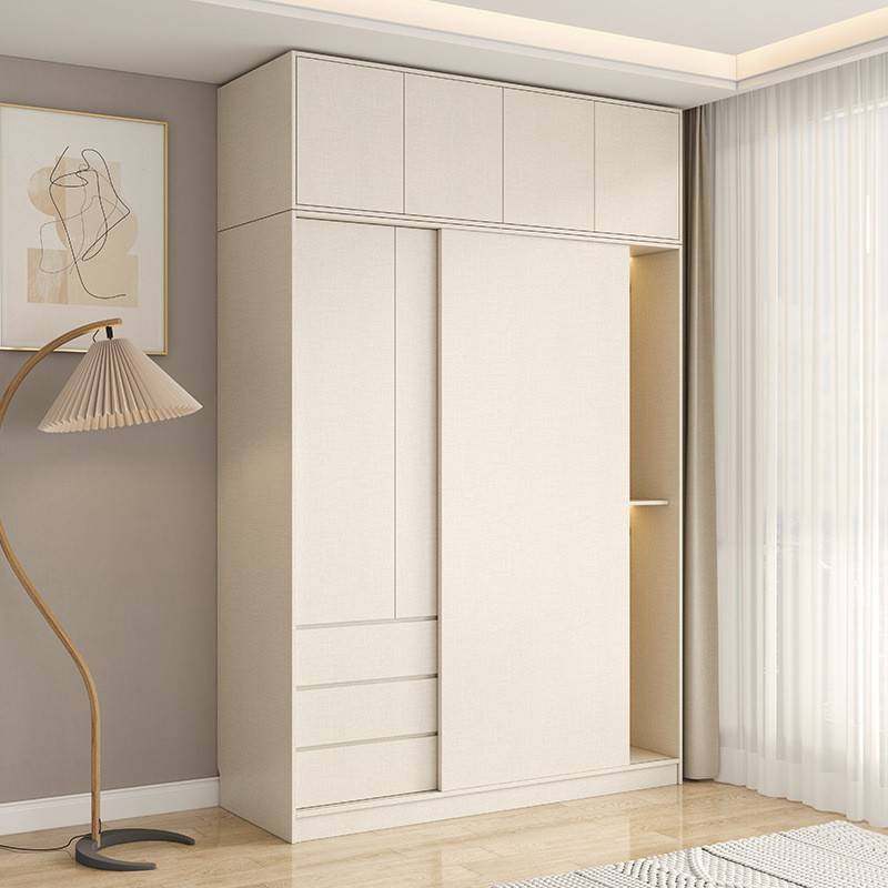 意式轻奢欧松板推拉门衣柜家用主卧室简约现代奶油风衣柜,住宅家具,独立衣柜,淘宝优惠券,粉丝福利购,淘宝优惠卷