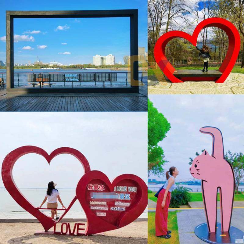 网红字母电影框海边拍照巨人相框公园场景布置发光景观爱心座椅,商业/办公家具,景观道具/景观摆件/景观装置,淘宝优惠券,粉丝福利购,淘宝优惠卷