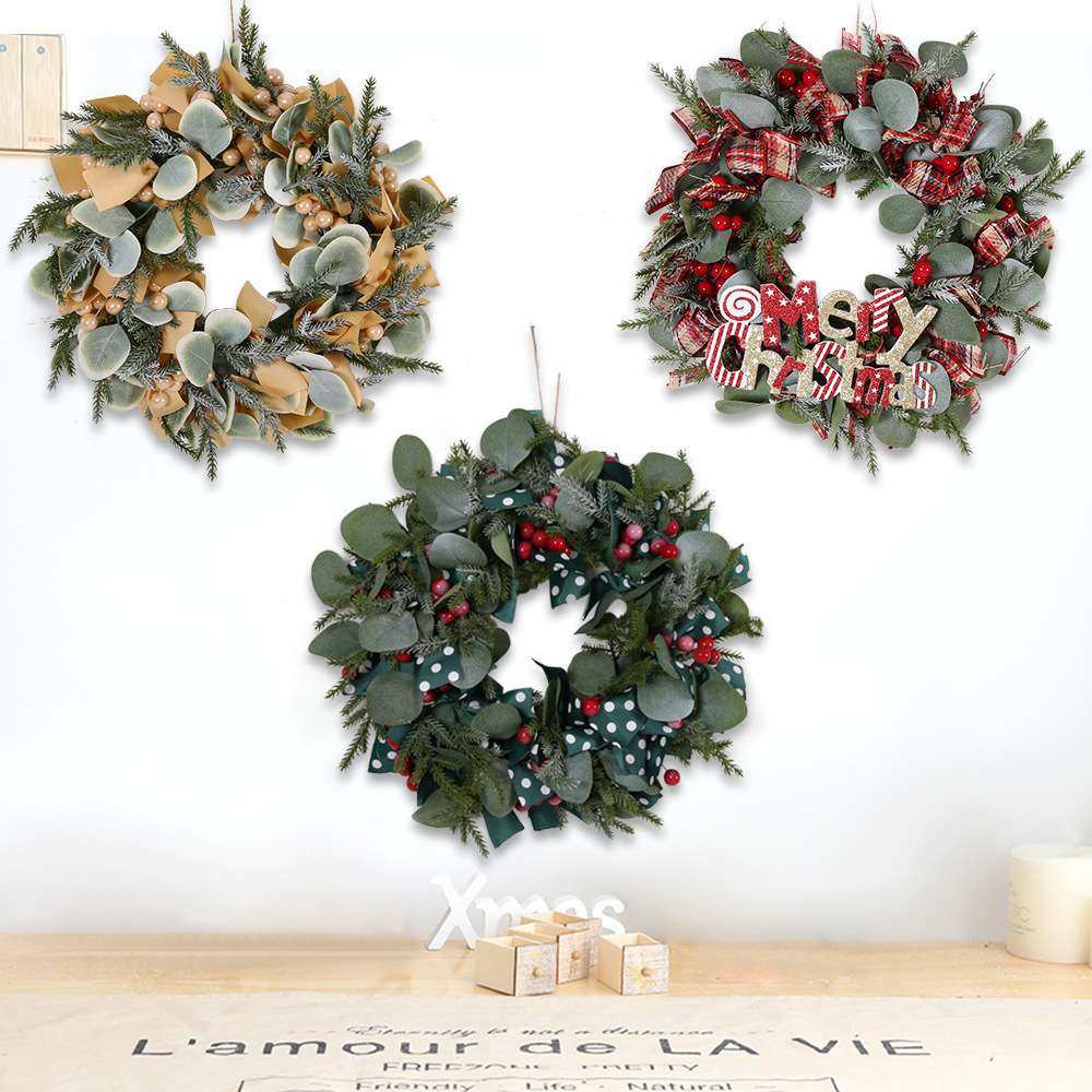 圣诞派对主题装饰用品道具圣诞花环挂件圣诞老人仿真叶子圆形挂饰,3C数码配件,其它配件,淘宝优惠券,粉丝福利购,淘宝优惠卷
