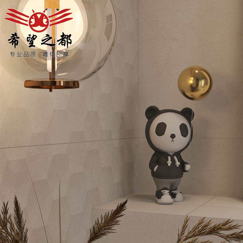 法式米白鱼骨300x800卫生间微水泥瓷砖柔光奶黄燕子花片厨房墙