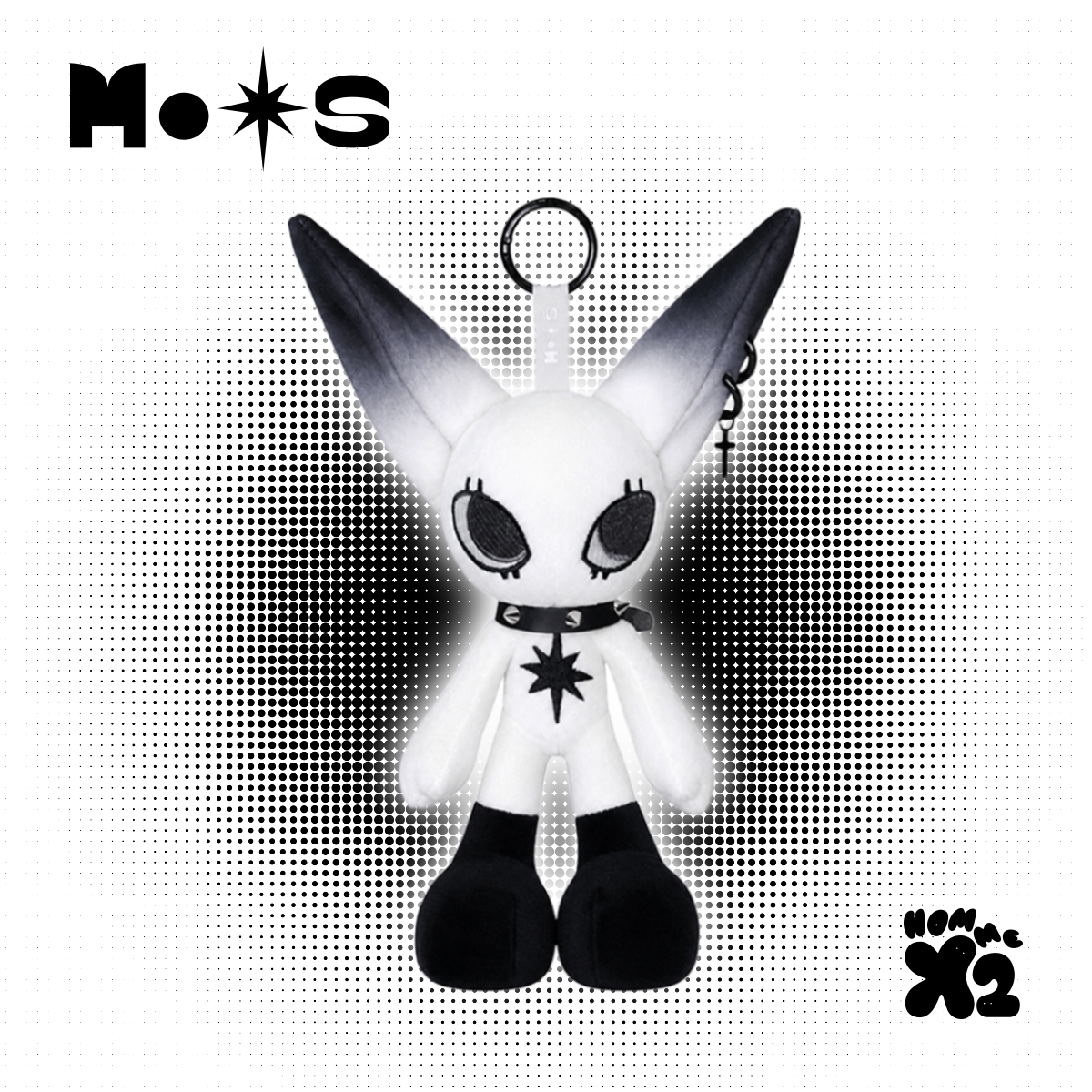 X2HOMME moos原创新款毛绒玩偶潮流二次元公仔包包挂件节日送礼物