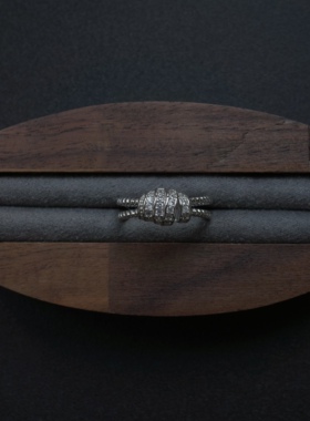 ZeroKo vintage胖手友好纽结戒指女小众设计食指戒轻奢中古风情侣