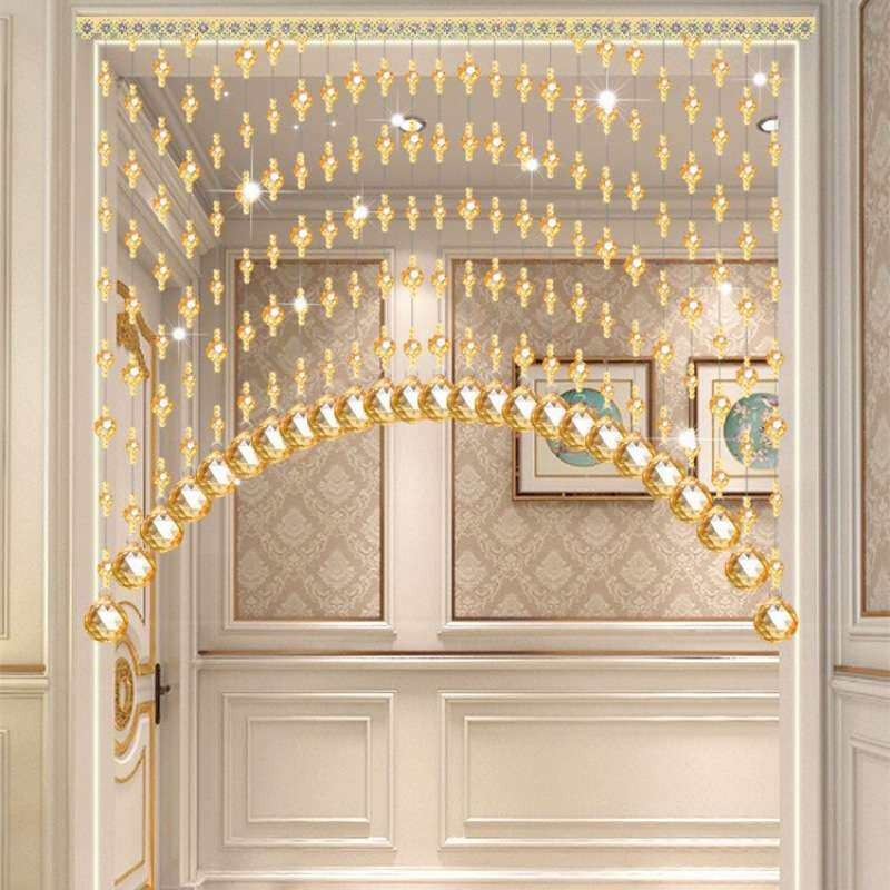 水晶珠帘帘子卫生间网红门帘挂帘隔断玄关餐厅客厅卧室阳台免打孔