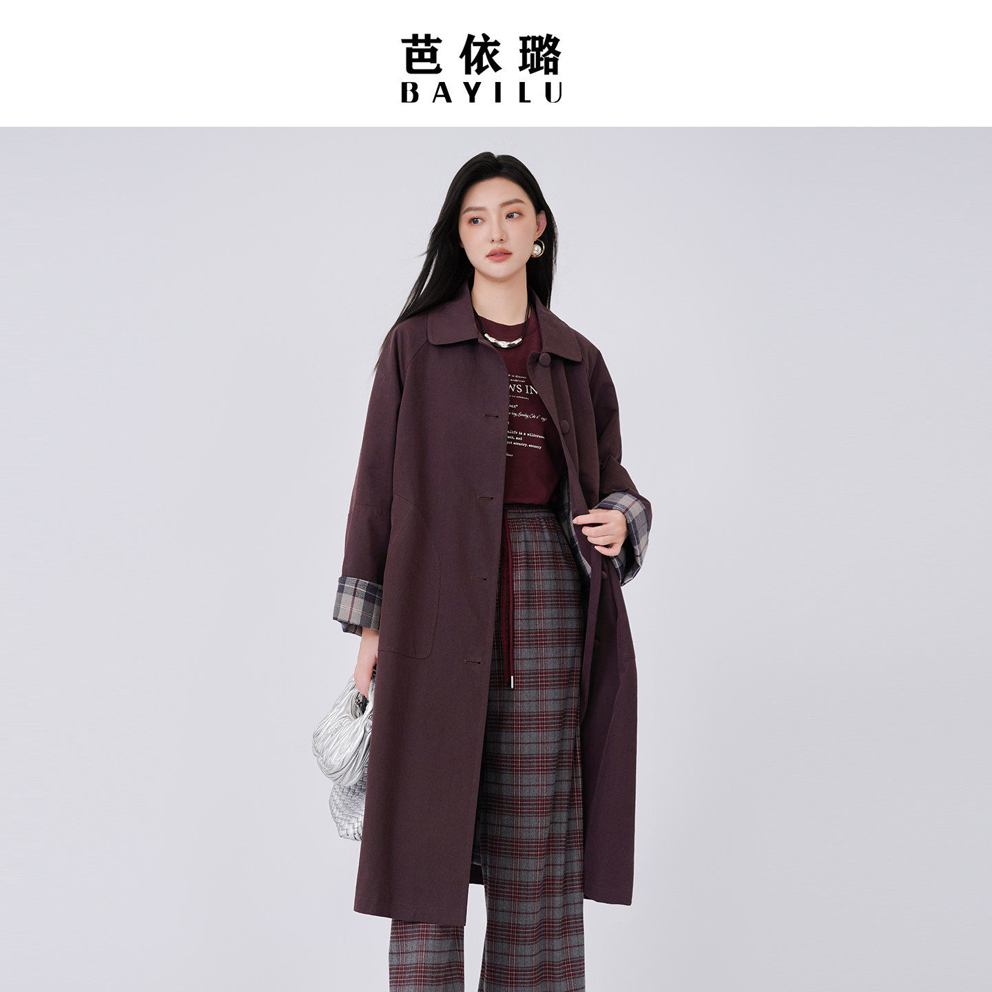 芭依璐新款风衣外套2026春装高级感中长款宽松百搭休闲时尚上衣女,女装/女士精品,风衣,淘宝优惠券,粉丝福利购,淘宝优惠卷