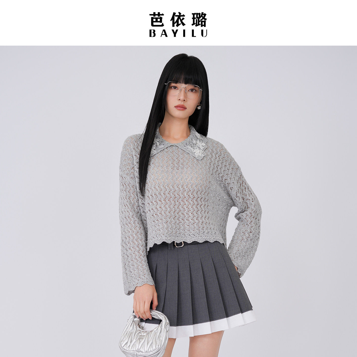 芭依璐针织衫女长袖上衣2025冬季新款毛衣小众设计感气质休闲百搭,女装/女士精品,毛衣,淘宝优惠券,粉丝福利购,淘宝优惠卷