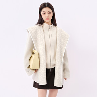 芭依璐2025冬季新款双面呢羊毛呢大衣中长款休闲风时尚毛呢外套女