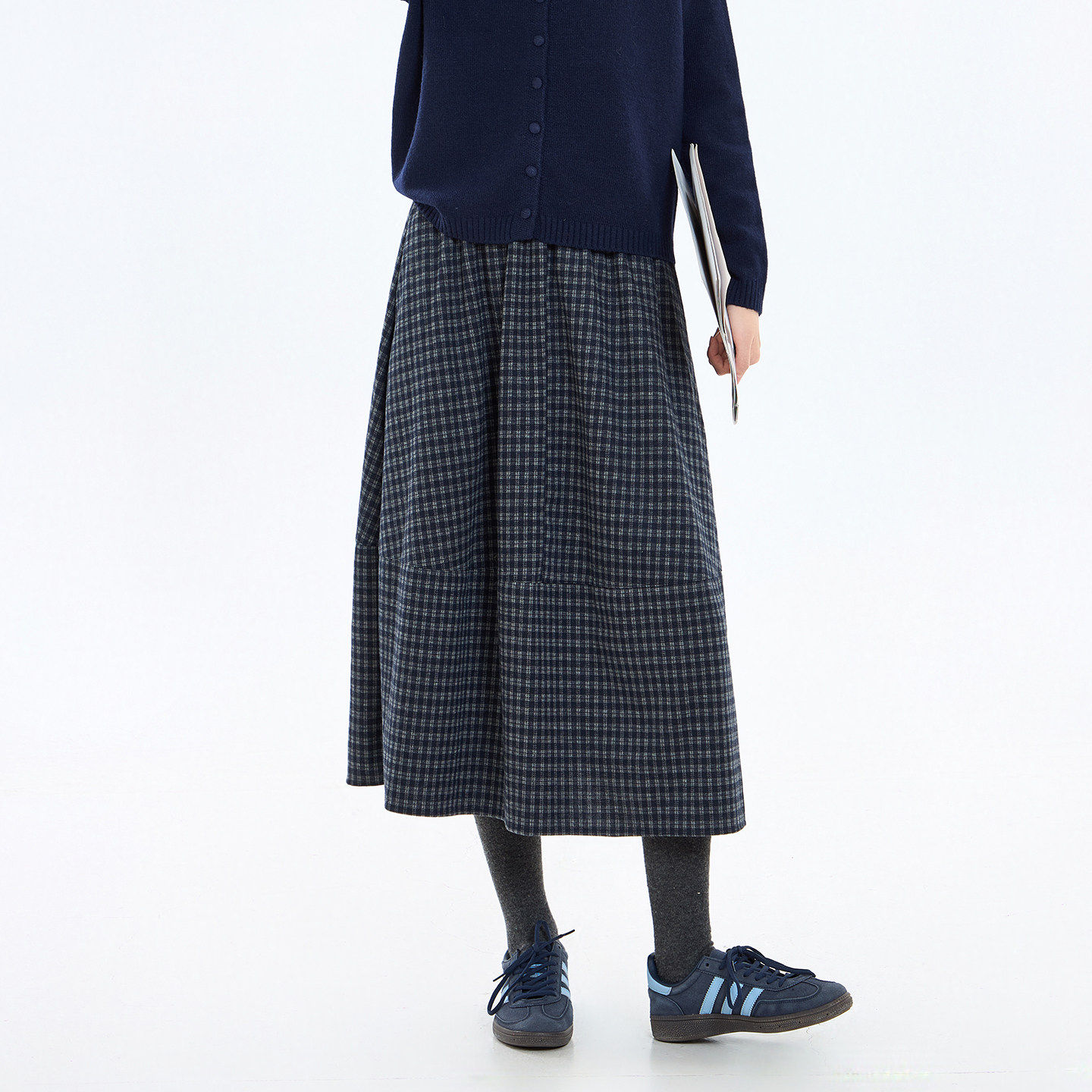 芭依璐2026春装新款半身裙复古显瘦遮肉伞裙A字百搭休闲小格裙子,女装/女士精品,半身裙,淘宝优惠券,粉丝福利购,淘宝优惠卷