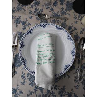 唐草祥云纹花边圆盘法式10寸平盘釉下彩贴画小清新餐具