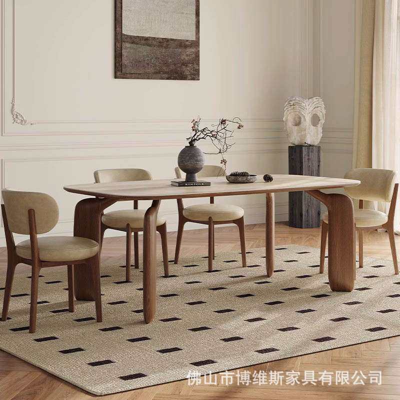 法式复古风洞石岩板餐桌家用小户型饭桌网红大象实木餐桌椅组合,3C数码配件,其它配件,淘宝优惠券,粉丝福利购,淘宝优惠卷