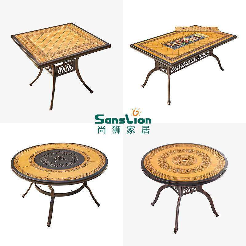 铸铝户外桌椅庭院花园室外外摆露天阳台创意简约休闲铸铝木纹桌子,3C数码配件,其它配件,淘宝优惠券,粉丝福利购,淘宝优惠卷