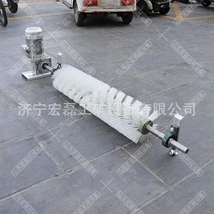 输送带电动滚刷清扫器煤矿旋转式毛刷清理器B1400尼龙毛刷清扫器