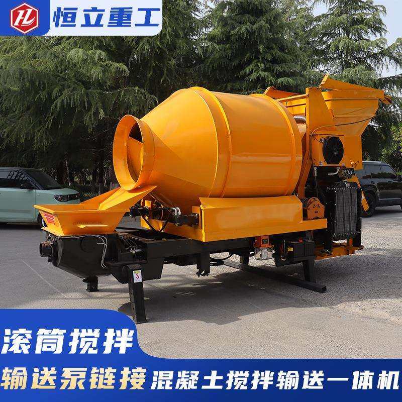 混凝土输送泵搅拌输送一体工地搅拌泵送机搅拌泵车拌输送一体机