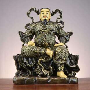 铜玄天上帝 真武大帝 祖师神像摆件家居玄武大帝铜像工艺品摆件