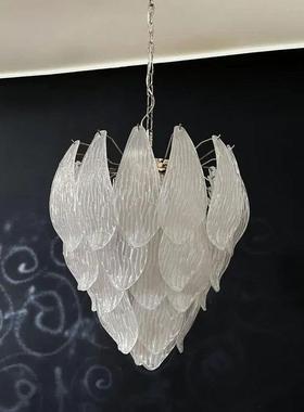 法式中古Murano穆拉诺设计师复古玻璃花苞餐厅楼梯吊灯复古风