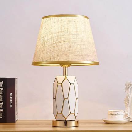 陶瓷台灯床头卧室客厅书房简约床头灯床边台灯ceramic table lamp