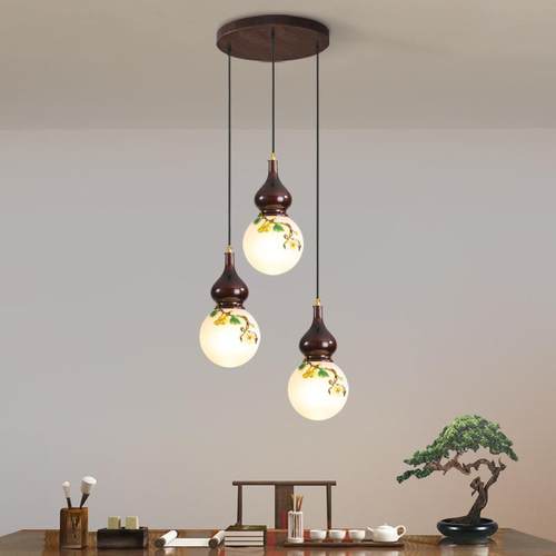 楼梯长吊灯新中式loft楼梯灯复式楼挑空旋转楼梯间2025年新款吊灯