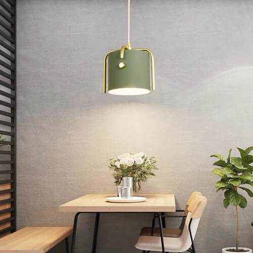 北欧餐厅灯简约现代饭厅吧台ins吊灯马卡龙奶茶店卧室床头led灯具