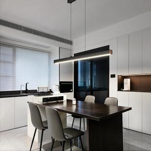 极简现代简约北欧工作室设计师灯具吧台饭厅餐桌一字长条餐厅吊灯