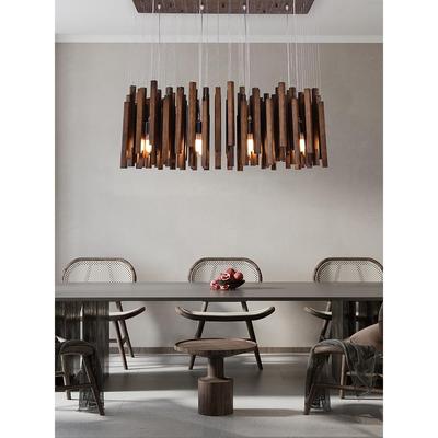 [流星化雨2]现代餐厅灯设计师艺术创意吧台灯具客厅简约实木吊灯