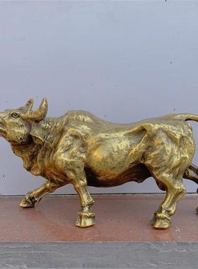 黄铜牛摆件生肖牛站牛立牛牛气冲天家居办公礼品工艺品